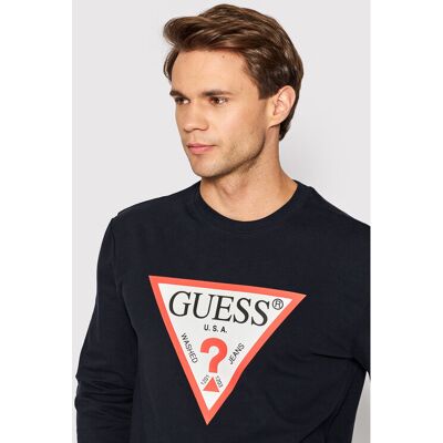 Guess Sweatshirt M2YQ37 K6ZS1 Dunkelblau Slim Fit XS male Guess Sweatshirt M2YQ37 K6ZS1 Dunkelblau Slim Fit XS male