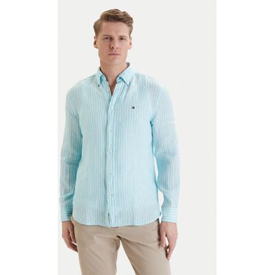 Tommy Hilfiger Hemd Bengal MW0MW42400 Türkisfarben Regular Fit XL male Tommy Hilfiger Hemd Bengal MW0MW42400 Türkisfarben Regular Fit XL male