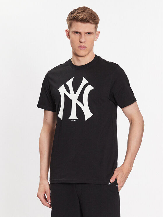 47 Brand T-Shirt MLB New York Yankees Imprint 47 Echo Tee BB017TEMIME544088JK Schwarz Regular Fit L male