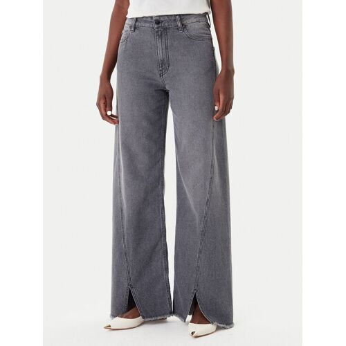 Simona Corsellini Jeans A25CPPAT0601 Grau Wide Leg 46 female