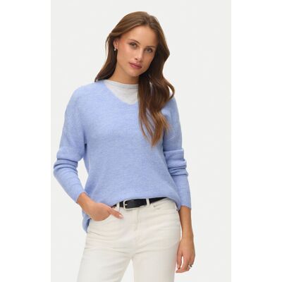 Vero Moda Pullover Crewlefile 10233357 Himmelblau Loose Fit L female Vero Moda Pullover Crewlefile 10233357 Himmelblau Loose Fit L female