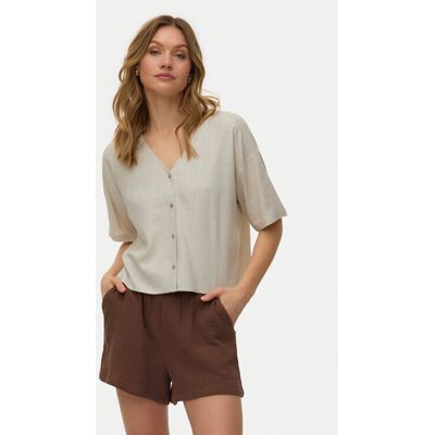 Vero Moda Hemd Rosie 10346914 Hellbeige Loose Fit L female Vero Moda Hemd Rosie 10346914 Hellbeige Loose Fit L female