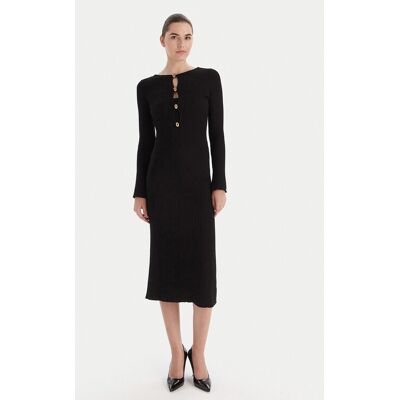 Marciano Guess Strickkleid 5BGK55 5891Z Schwarz Regular Fit 44 female Marciano Guess Strickkleid 5BGK55 5891Z Schwarz Regular Fit 44 female