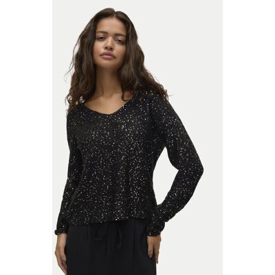 Vero Moda Bluse Leilani 10318223 Schwarz Loose Fit S female Vero Moda Bluse Leilani 10318223 Schwarz Loose Fit S female