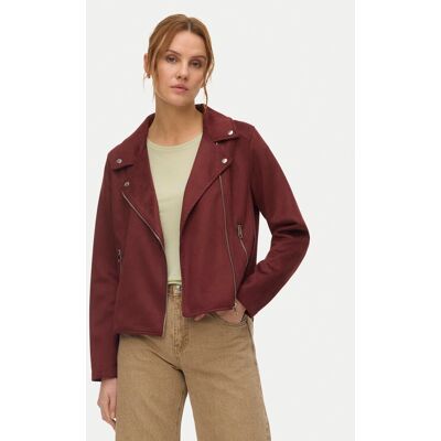 Vero Moda Jacke aus Kunstleder Jose 10300938 Dunkelrot Regular Fit L female Vero Moda Jacke aus Kunstleder Jose 10300938 Dunkelrot Regular Fit L female
