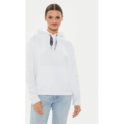 Tommy Hilfiger Sweatshirt Tommy Jeans Boxy Logo Drawcord Hoodie - Sweatshirt Tommy Hilfiger Sweatshirt Tommy Jeans Boxy Logo Drawcord Hoodie - Sweatshirt