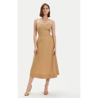 Gaudi Sommerkleid 411FD15002 Beige Regular Fit 42 female Gaudi Sommerkleid 411FD15002 Beige Regular Fit 42 female