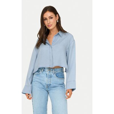 ONLY Hemd Charis 15337929 Blau Regular Fit M female ONLY Hemd Charis 15337929 Blau Regular Fit M female