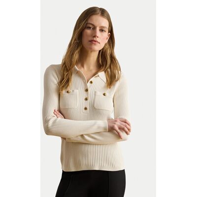 LAUREN RALPH LAUREN Pullover 200P03459003 Creme Slim Fit M female LAUREN RALPH LAUREN Pullover 200P03459003 Creme Slim Fit M female