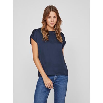 Vila T-Shirt Ellette 14059563 Dunkelblau Regular Fit 34 female Vila T-Shirt Ellette 14059563 Dunkelblau Regular Fit 34 female