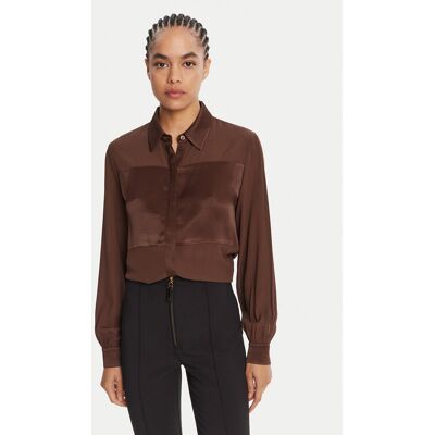 Liu Jo Hemd MF5106 T2578 Braun Regular Fit 44 female Liu Jo Hemd MF5106 T2578 Braun Regular Fit 44 female