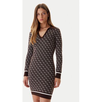 Guess Strickkleid W5BK25 Z3JD2 Braun Slim Fit S female Guess Strickkleid W5BK25 Z3JD2 Braun Slim Fit S female