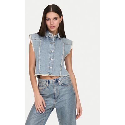 ONLY Weste Hollywood 15341021 Blau Regular Fit M female ONLY Weste Hollywood 15341021 Blau Regular Fit M female