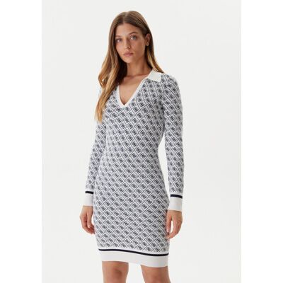 Guess Strickkleid W5BK25 Z3JD2 Écru Slim Fit S female Guess Strickkleid W5BK25 Z3JD2 Écru Slim Fit S female