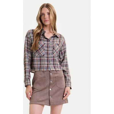 ONLY Hemd Riley 15351443 Grau Regular Fit XS female ONLY Hemd Riley 15351443 Grau Regular Fit XS female