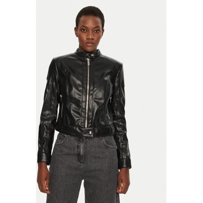 Marciano Guess Jacke aus Kunstleder 5RGL12 7255A Schwarz Regular Fit 42 female Marciano Guess Jacke aus Kunstleder 5RGL12 7255A Schwarz Regular Fit 42 female