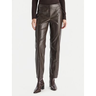Vero Moda Hose aus Kunstleder Vips 10336342 Braun Straight Fit 34_34 female Vero Moda Hose aus Kunstleder Vips 10336342 Braun Straight Fit 34_34 female