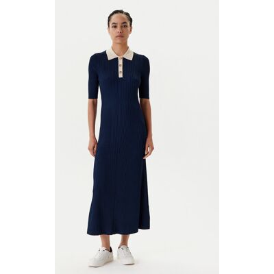 Tommy Hilfiger Strickkleid WW0WW47216 Dunkelblau Slim Fit M female Tommy Hilfiger Strickkleid WW0WW47216 Dunkelblau Slim Fit M female