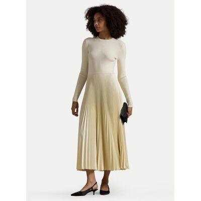 Polo Ralph Lauren Strickkleid 211948693001 Écru Regular Fit M female Polo Ralph Lauren Strickkleid 211948693001 Écru Regular Fit M female