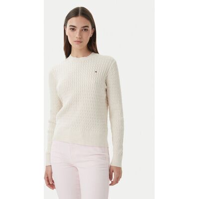 Tommy Hilfiger Pullover WW0WW44993 Écru Regular Fit L female Tommy Hilfiger Pullover WW0WW44993 Écru Regular Fit L female