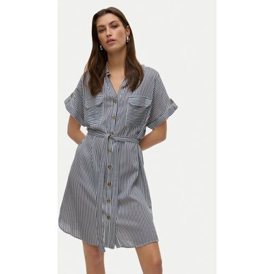 Vero Moda Hemdkleid Bumpy 10325828 Dunkelblau Loose Fit XL female Vero Moda Hemdkleid Bumpy 10325828 Dunkelblau Loose Fit XL female