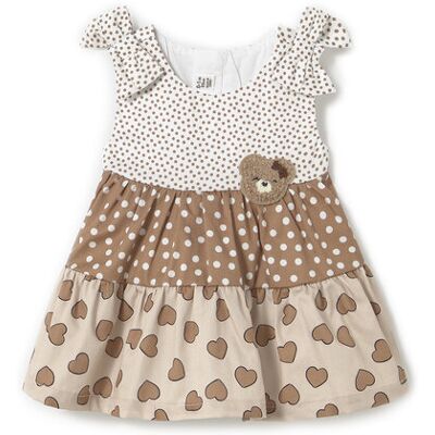 Mayoral Sommerkleid 1868 Braun Regular Fit 6_9M female Mayoral Sommerkleid 1868 Braun Regular Fit 6_9M female