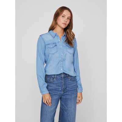 Vila Jeanshemd Bista 14033008 Blau Regular Fit XS female Vila Jeanshemd Bista 14033008 Blau Regular Fit XS female