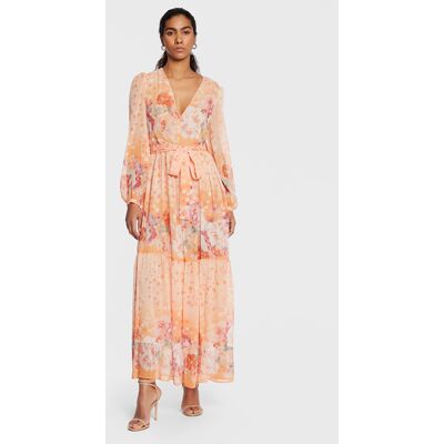 TWINSET Sommerkleid 231TP2738 Orange Regular Fit 42 female TWINSET Sommerkleid 231TP2738 Orange Regular Fit 42 female
