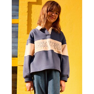 Roxy Sweatshirt Iconic Waves ERGFT04025 Blau Boxy Fit 12_l female Roxy Sweatshirt Iconic Waves ERGFT04025 Blau Boxy Fit 12_l female