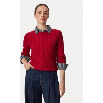 Tommy Hilfiger Pullover WW0WW44993 Rot Regular Fit XXS female Tommy Hilfiger Pullover WW0WW44993 Rot Regular Fit XXS female