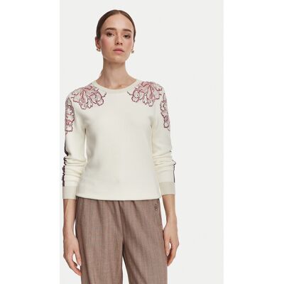 Liu Jo Sport Pullover TF6094 MS49I Creme Regular Fit XXL female Liu Jo Sport Pullover TF6094 MS49I Creme Regular Fit XXL female