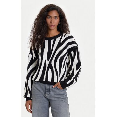 Vero Moda Pullover Siljeanimal 10330808 Weiß Regular Fit L female Vero Moda Pullover Siljeanimal 10330808 Weiß Regular Fit L female