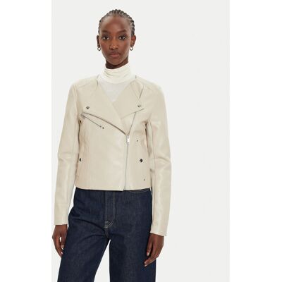 Vero Moda Jacke aus Kunstleder Riley 10302441 Beige Slim Fit M female Vero Moda Jacke aus Kunstleder Riley 10302441 Beige Slim Fit M female