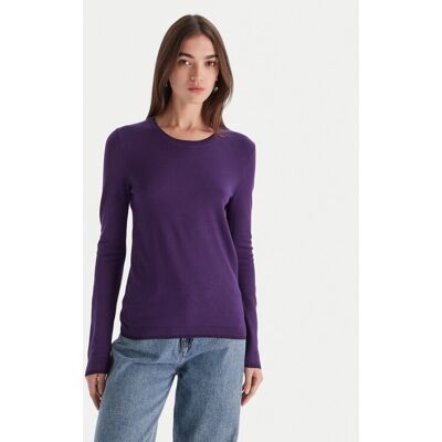 Liu Jo Pullover MF5226 MS49I Violett Regular Fit S female Liu Jo Pullover MF5226 MS49I Violett Regular Fit S female