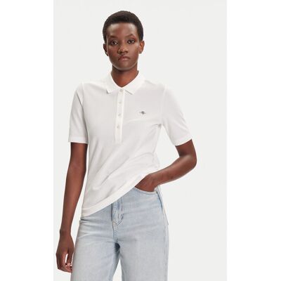 Gant Poloshirt Shield 4202231 Écru Slim Fit XS female Gant Poloshirt Shield 4202231 Écru Slim Fit XS female
