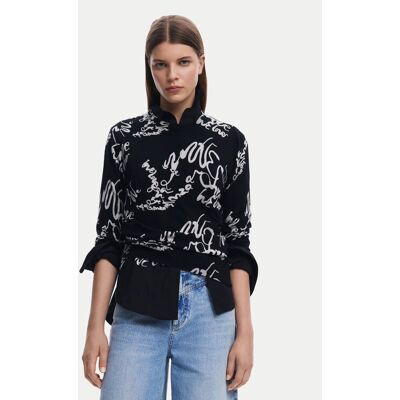 Desigual Pullover 25SWJF04 Schwarz Regular Fit L female Desigual Pullover 25SWJF04 Schwarz Regular Fit L female