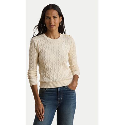 LAUREN RALPH LAUREN Pullover 200P14039003 Creme Regular Fit S female LAUREN RALPH LAUREN Pullover 200P14039003 Creme Regular Fit S female