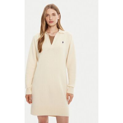 Polo Ralph Lauren Strickkleid 211A91143003 Creme Slim Fit M female Polo Ralph Lauren Strickkleid 211A91143003 Creme Slim Fit M female