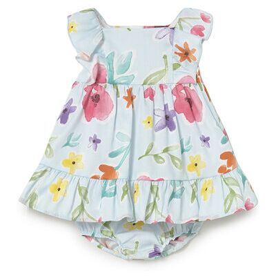 Mayoral Sommerkleid 1812 Himmelblau Regular Fit 6_9M female Mayoral Sommerkleid 1812 Himmelblau Regular Fit 6_9M female