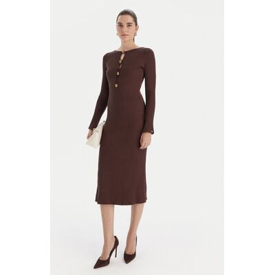 Marciano Guess Strickkleid 5BGK55 5891Z Braun Regular Fit 42 female Marciano Guess Strickkleid 5BGK55 5891Z Braun Regular Fit 42 female