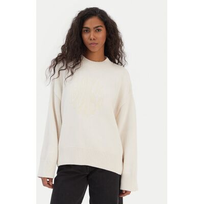 HUGO Pullover Shelly B 50554217 Écru Oversize L female HUGO Pullover Shelly B 50554217 Écru Oversize L female