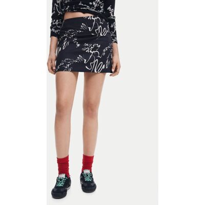 Desigual Minirock 25SWFW03 Schwarz Regular Fit L female Desigual Minirock 25SWFW03 Schwarz Regular Fit L female