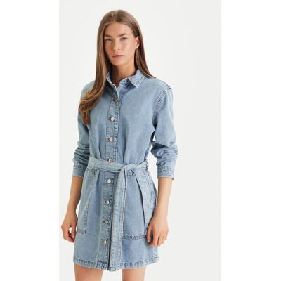 Calvin Klein Jeans Jeanskleid LV047F671G Blau Regular Fit L female Calvin Klein Jeans Jeanskleid LV047F671G Blau Regular Fit L female