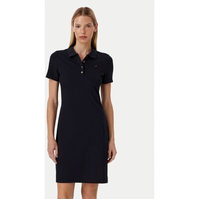 Tommy Hilfiger Kleid für den Alltag 1985 Slim Pique Polo Dress Ss WW0WW42048 Dunkelblau Slim Fit L female Tommy Hilfiger Kleid für den Alltag 1985 Slim Pique Polo Dress Ss WW0WW42048 Dunkelblau Slim Fit L female