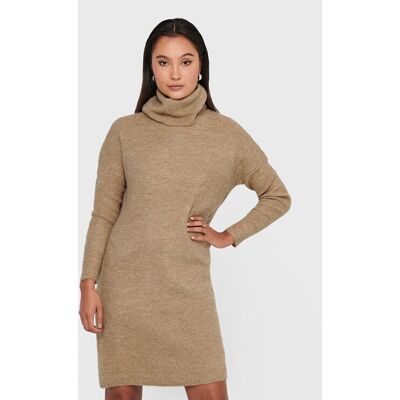 ONLY Strickkleid Jana 15140166 Beige Regular Fit M female ONLY Strickkleid Jana 15140166 Beige Regular Fit M female