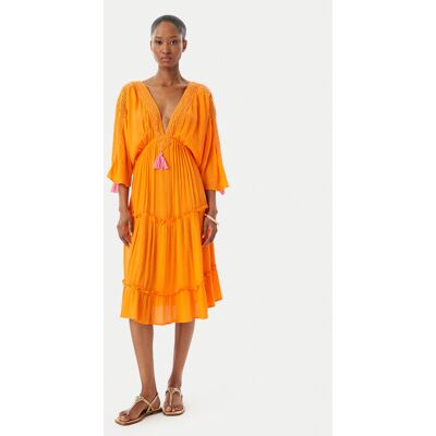 Selmark Strandkleid BO195 Orange Regular Fit S female Selmark Strandkleid BO195 Orange Regular Fit S female