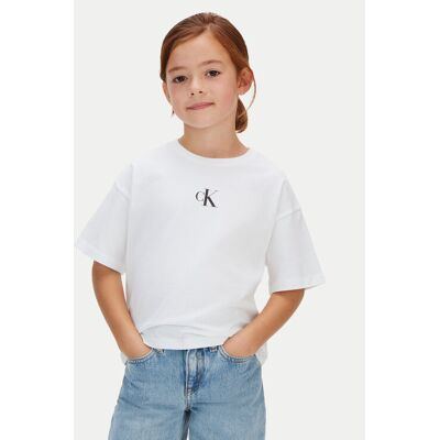 Calvin Klein Jeans T-Shirt LVCKSJA16G Weiß Boxy Fit 14Y unisex Calvin Klein Jeans T-Shirt LVCKSJA16G Weiß Boxy Fit 14Y unisex