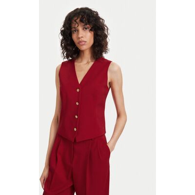 Tommy Hilfiger Weste WW0WW48882 Rot Regular Fit 44 female Tommy Hilfiger Weste WW0WW48882 Rot Regular Fit 44 female