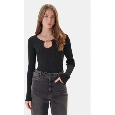 Just Cavalli Pullover 79PAFM10 CMR04 Schwarz Slim Fit XXS female Just Cavalli Pullover 79PAFM10 CMR04 Schwarz Slim Fit XXS female