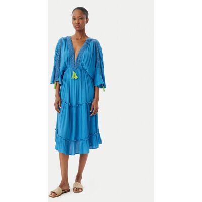 Selmark Strandkleid BO195 Blau Regular Fit L female Selmark Strandkleid BO195 Blau Regular Fit L female